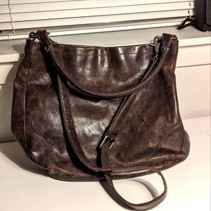 Frye brown leather tote shoulder bag